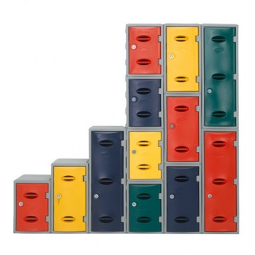 Plastic Lockers Stacked