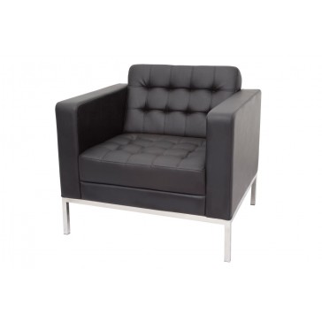 Single Seat Button PU Lounge Chair