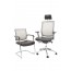 Cantilever Visitors Mesh Office Chair - Chrome Frame - Silver
