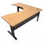 Rapid Span Corner Workstation Beech with black metal legs